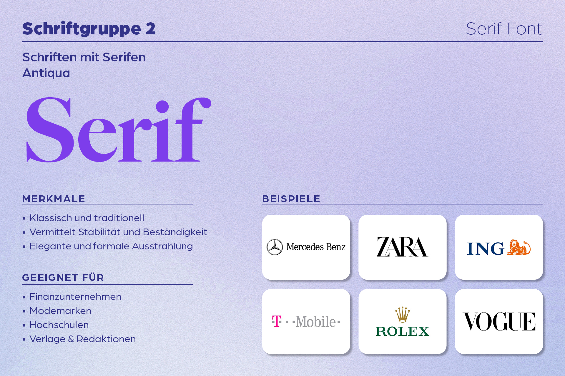 Serif Schriftklassifikation