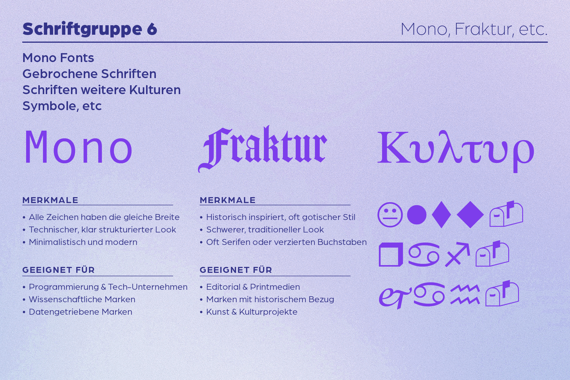 Schriftgruppe 6